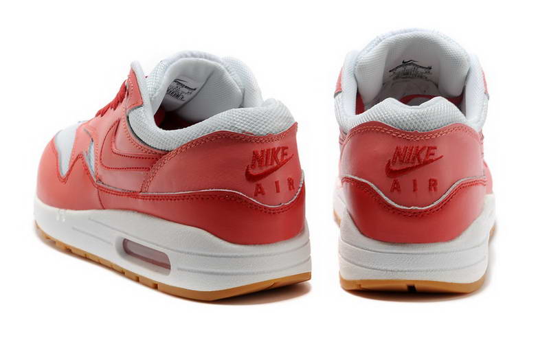 Nike Air Max 1 87 fourrure Chaussures Hommes Chaussures Hommes Blanc Rouge (2)